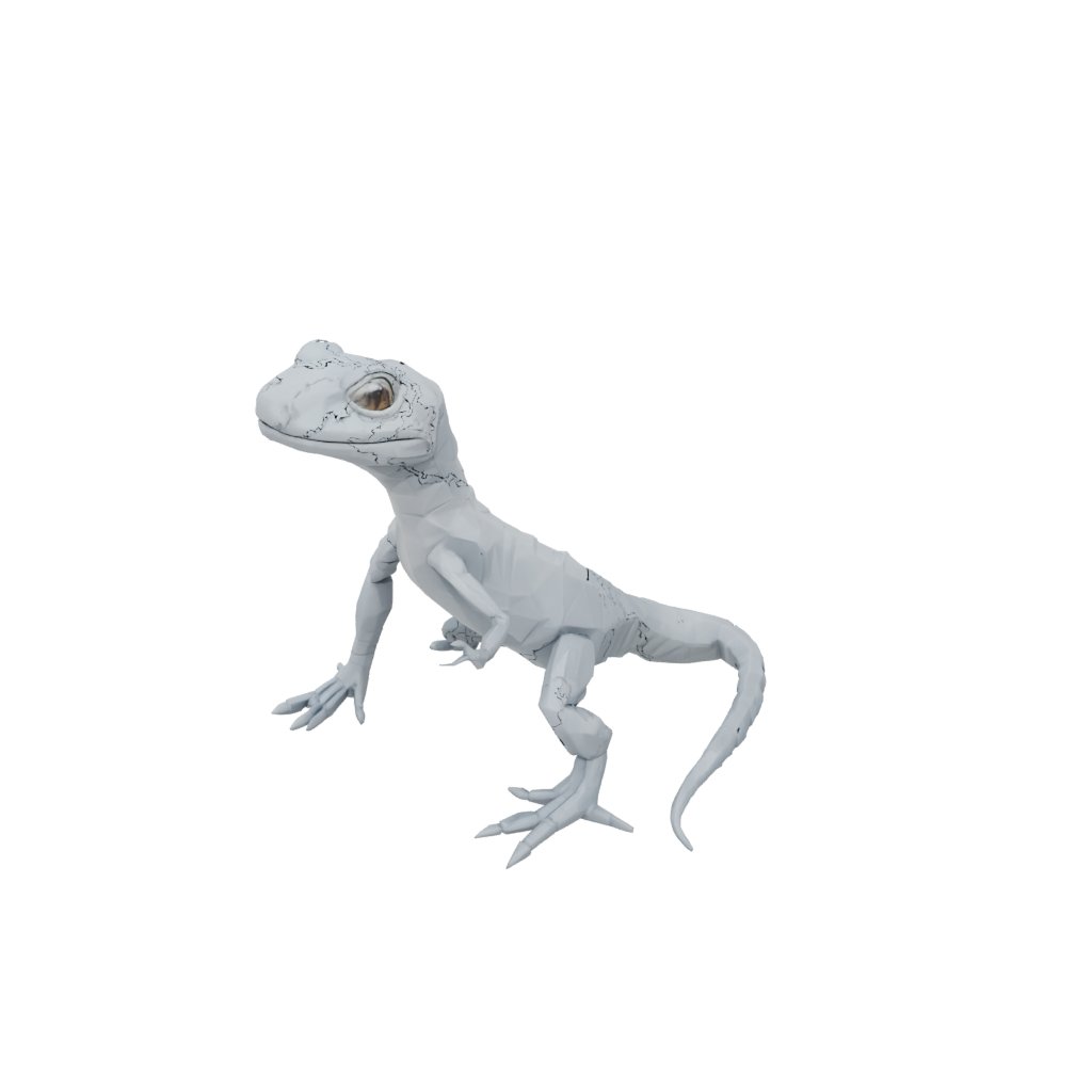 Low-Poly Big Articulated Gecko
