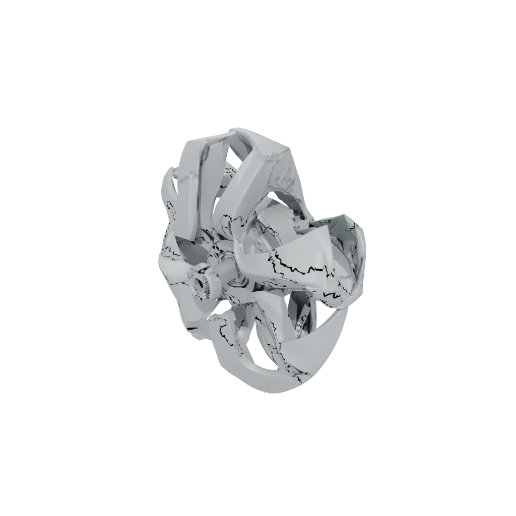 Low-Poly Big Articulated Gyroscope Spinner