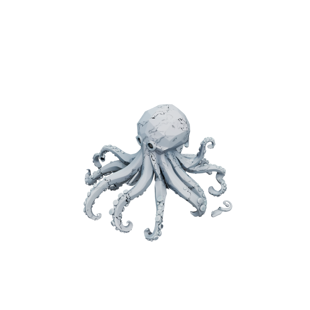 Low-Poly Big Articulated Octopus Mini