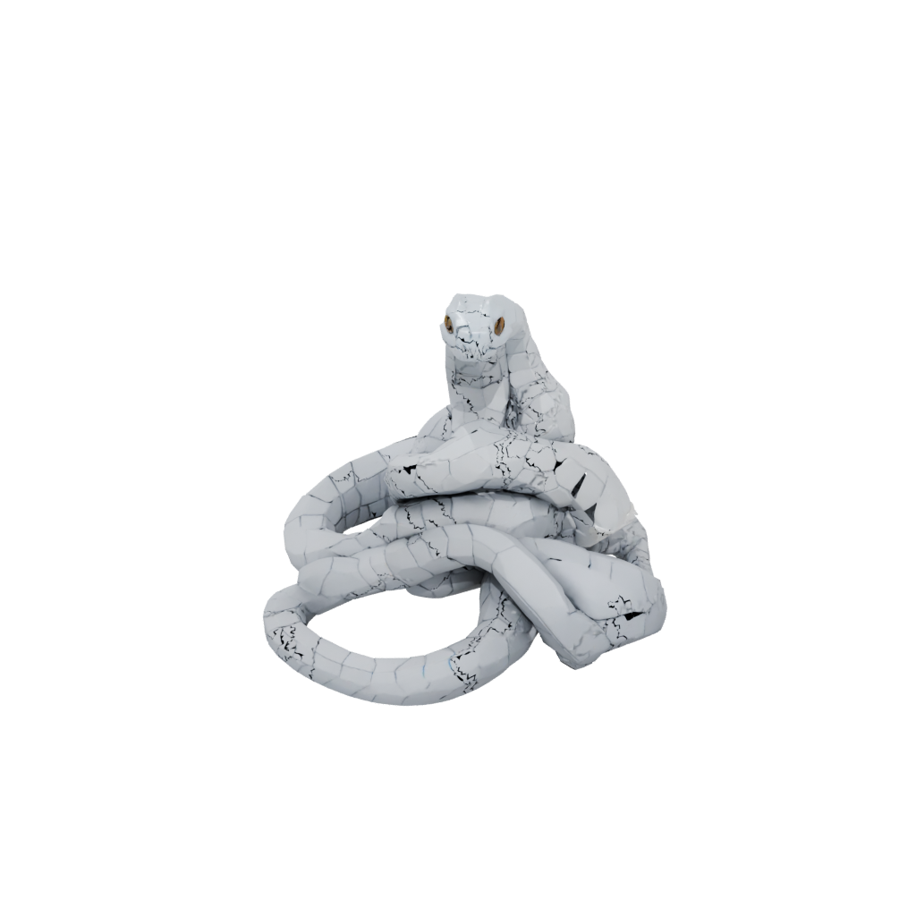 Low-Poly Big Articulated Snake Long