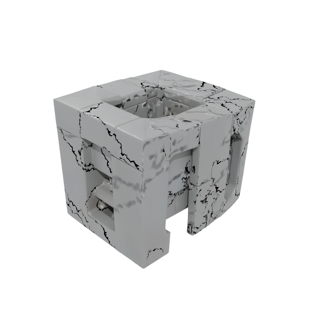 Low-Poly Big Folding Hinge Cube