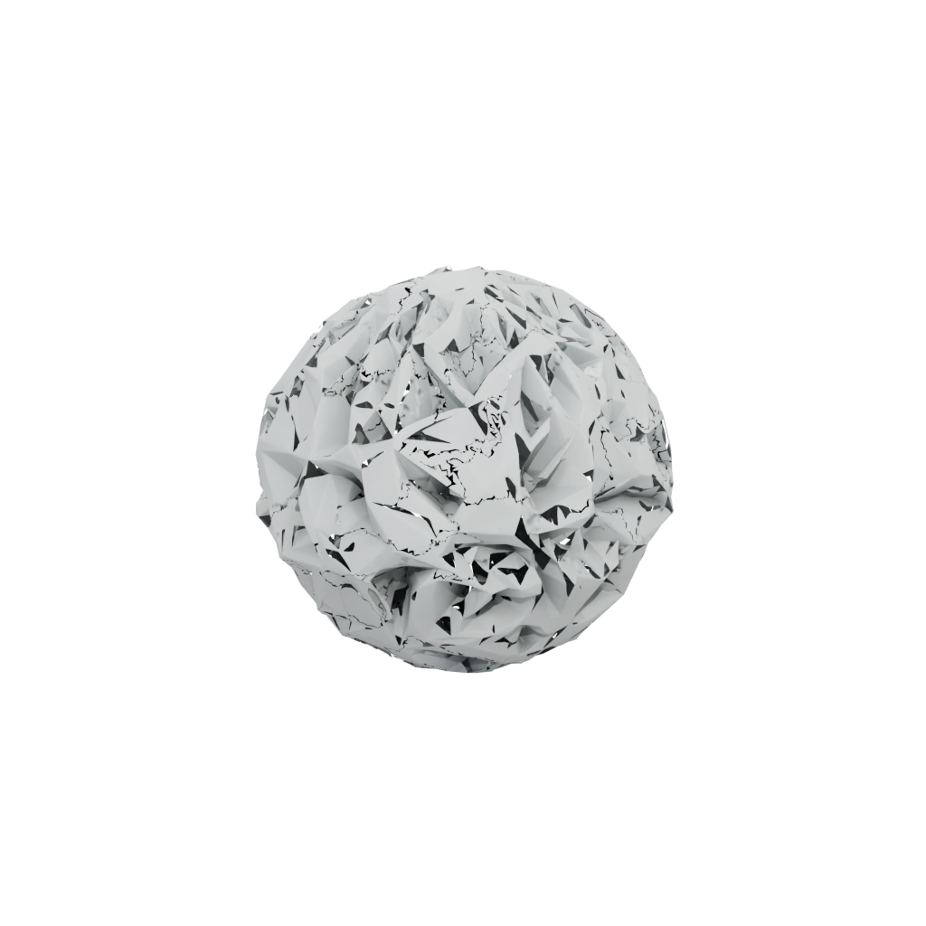 Low-Poly Big Kinetic Flow Ball