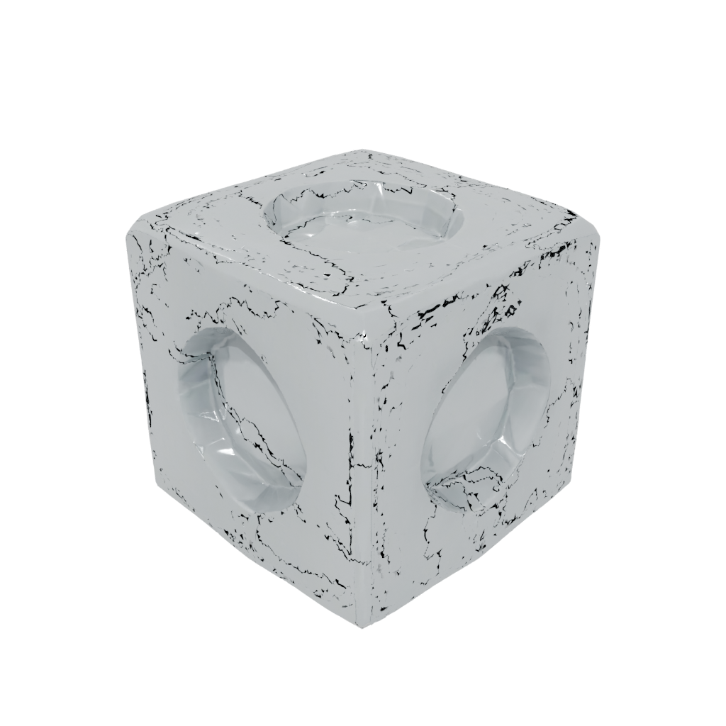 Low-Poly Big Magnet-Free Click Cube