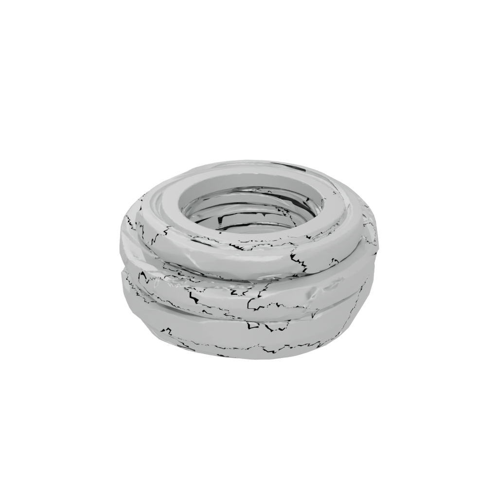 Low-Poly Big Nested Rotating Rings