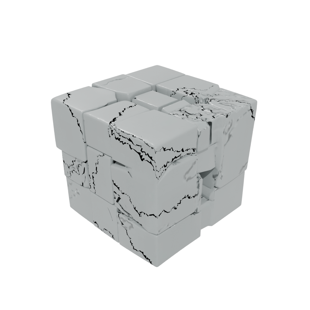 Low-Poly Big Slide-Puzzle Cube