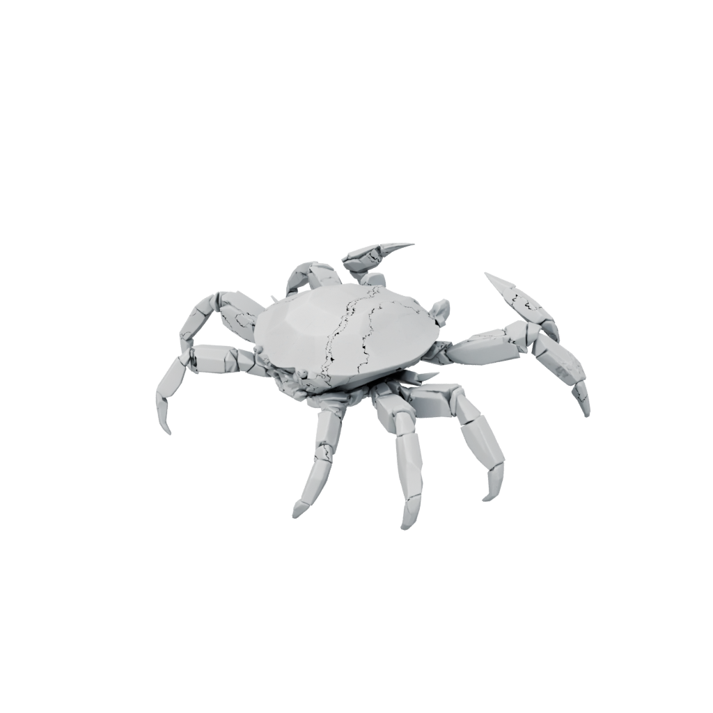 Low-Poly Soft Articulated Crab