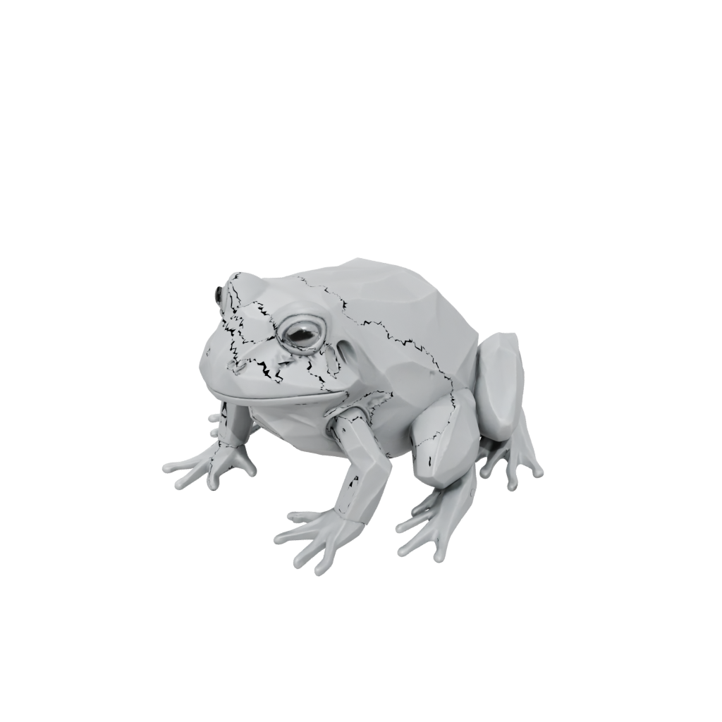 Low-Poly Soft Articulated Frog