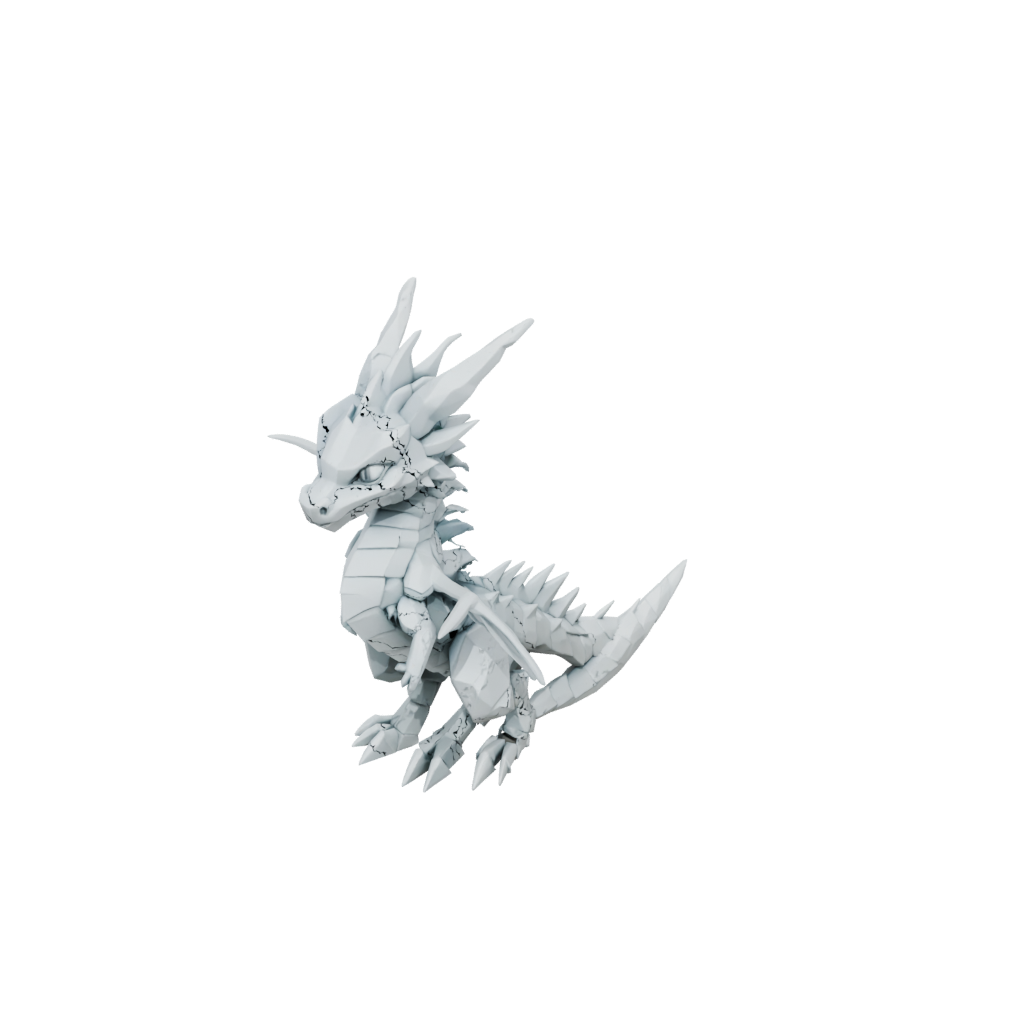 Low-Poly Soft Articulated Keychain Dragonling