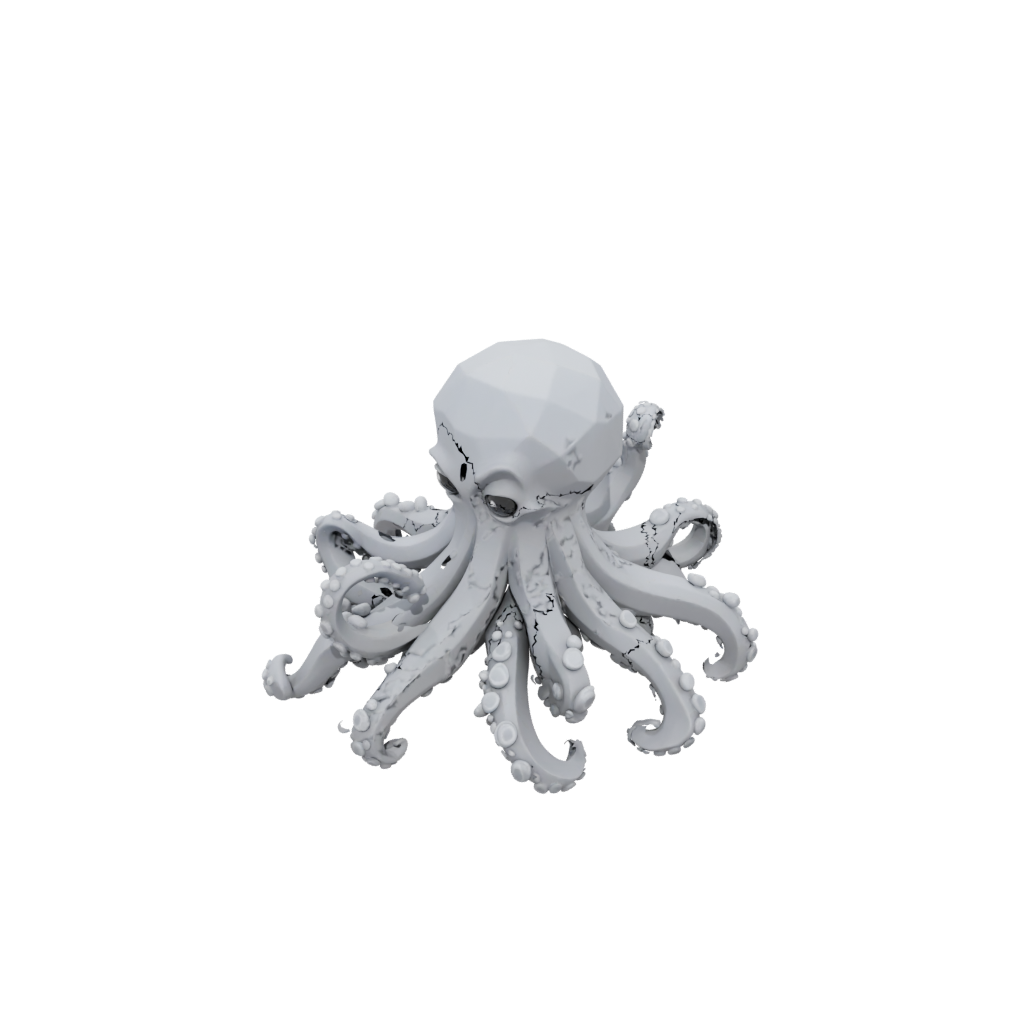 Low-Poly Soft Articulated Octopus Mini
