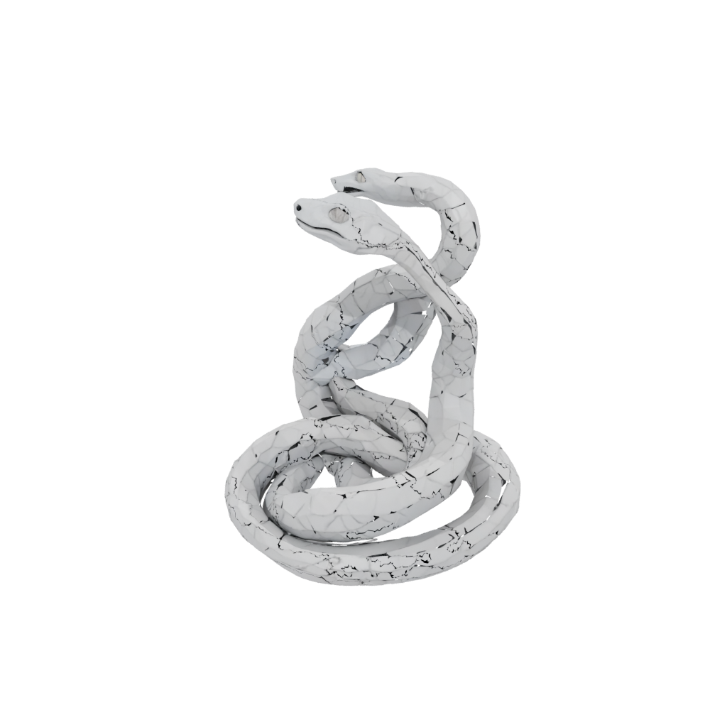 Low-Poly Soft Articulated Snake Long