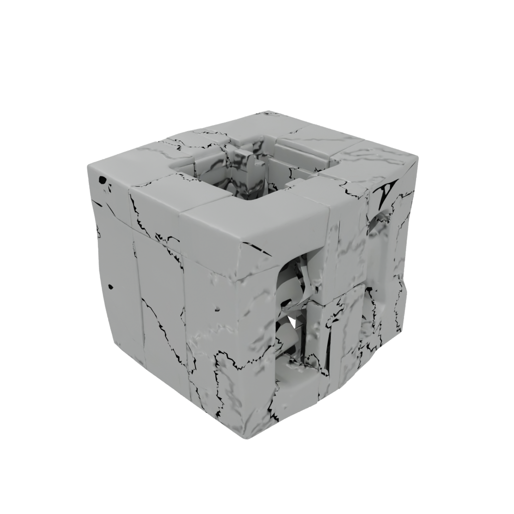 Low-Poly Soft Folding Hinge Cube