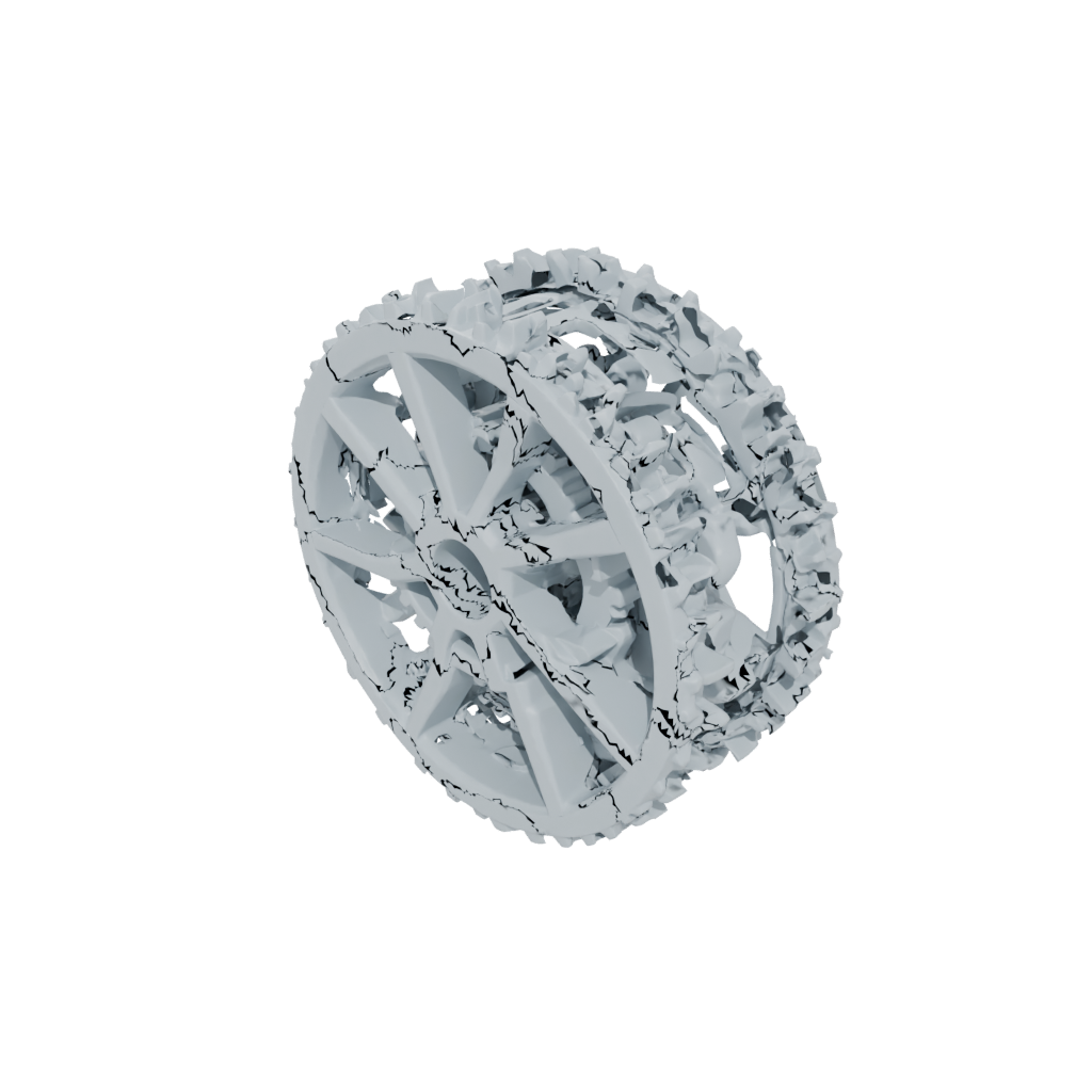 Low-Poly Soft Gear-Train Fidget