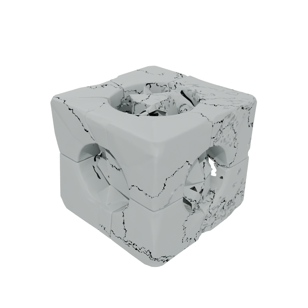 Low-Poly Soft Infinity Flip Cube