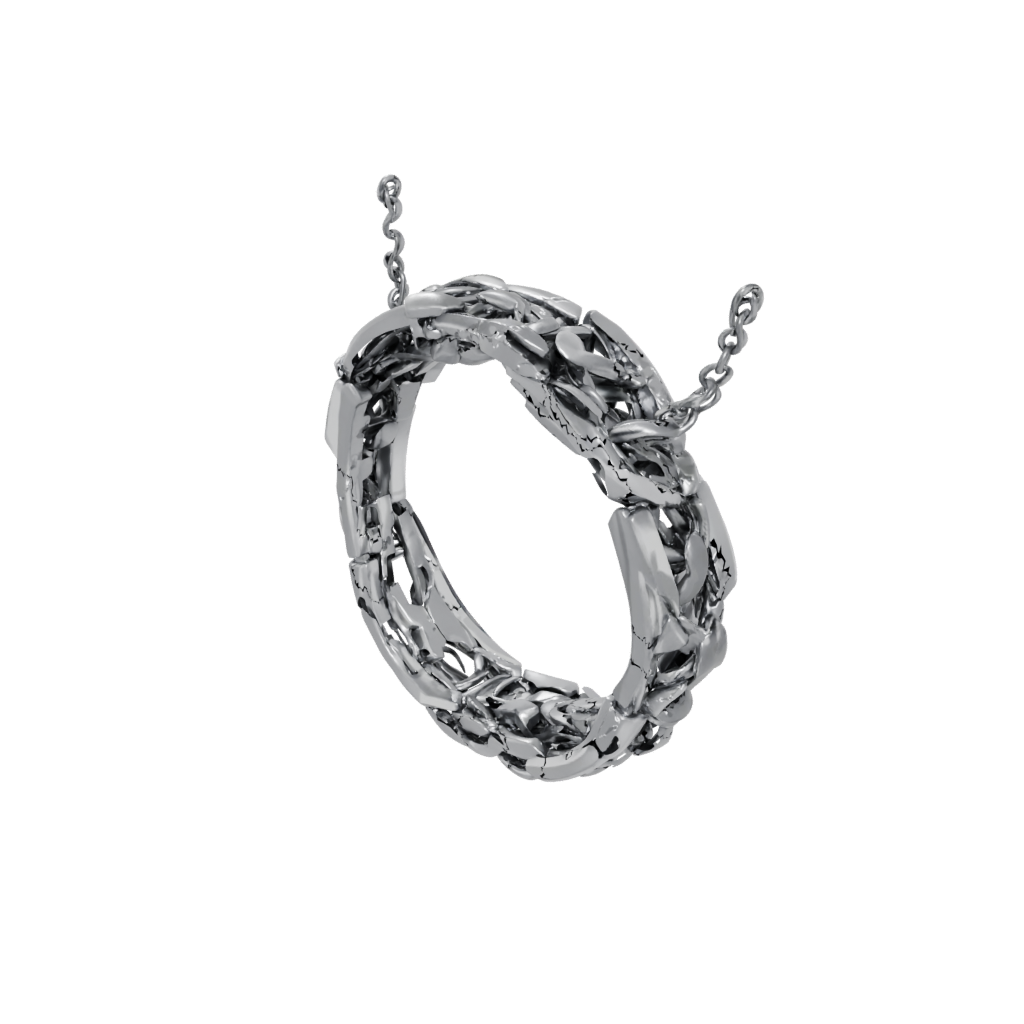 Low-Poly Soft Interlocking Ring Chain