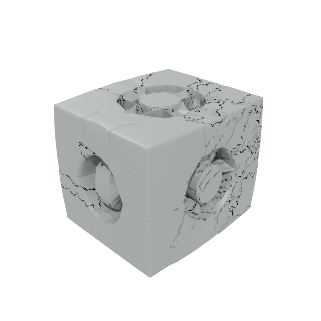 Low-Poly Soft Magnet-Free Click Cube