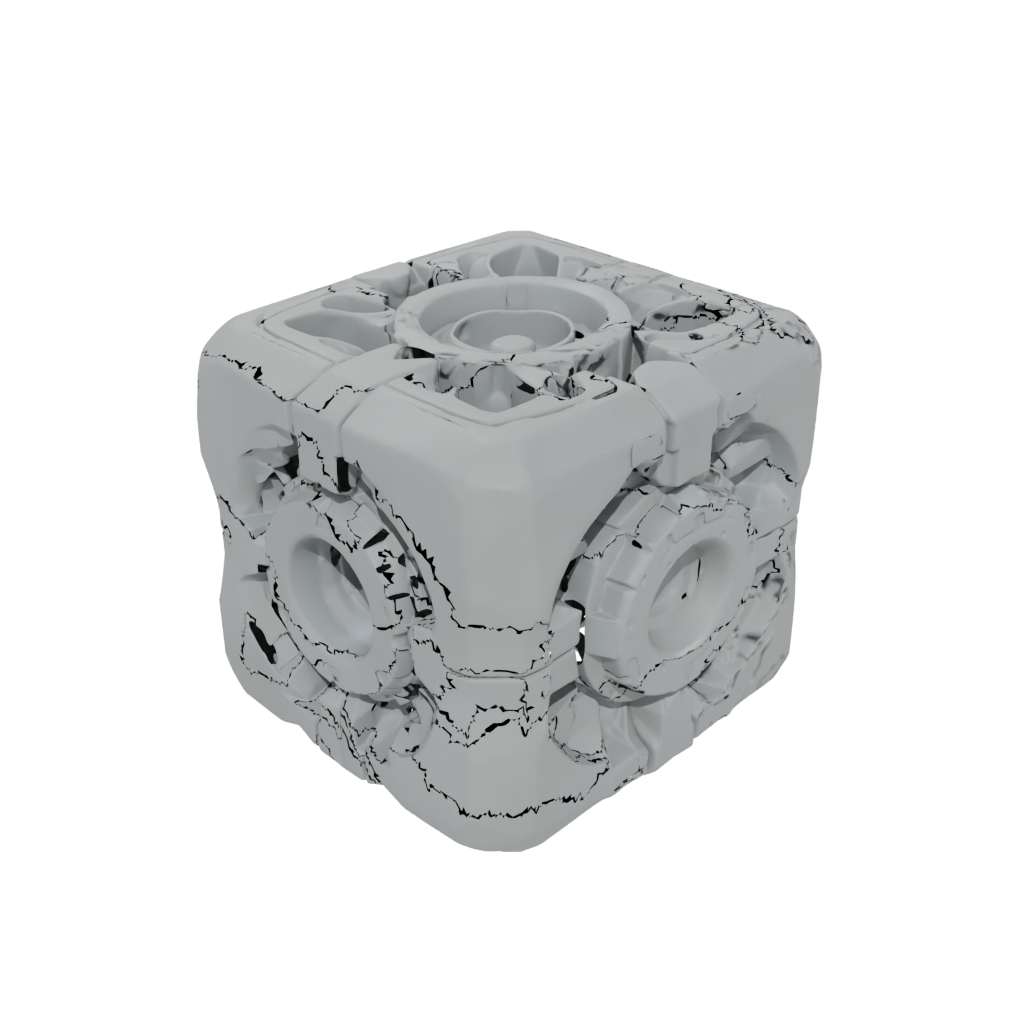 Low-Poly Soft Pocket Gear Cube