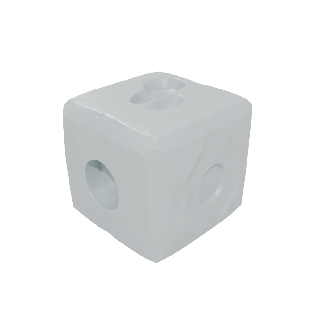 Low-Poly Soft Squeeze Stress Cube