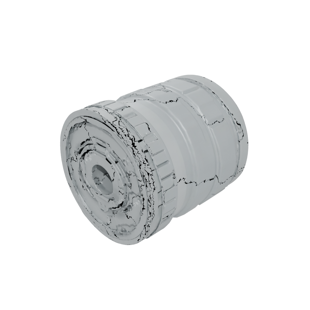 Low-Poly Soft Twist-Lock Barrel