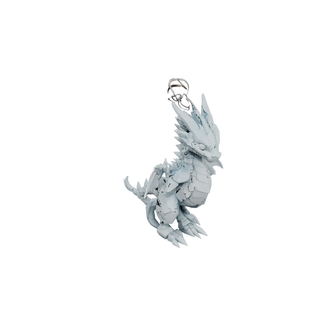 Low-Poly Articulated Keychain Dragonling