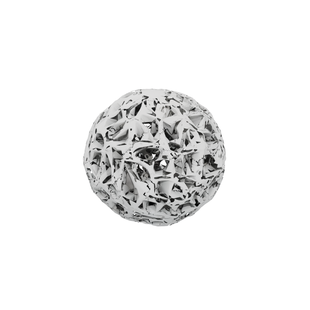 Low-Poly Kinetic Flow Ball
