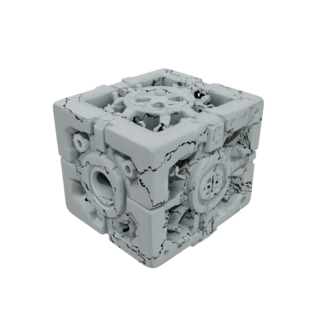 Low-Poly Pocket Gear Cube