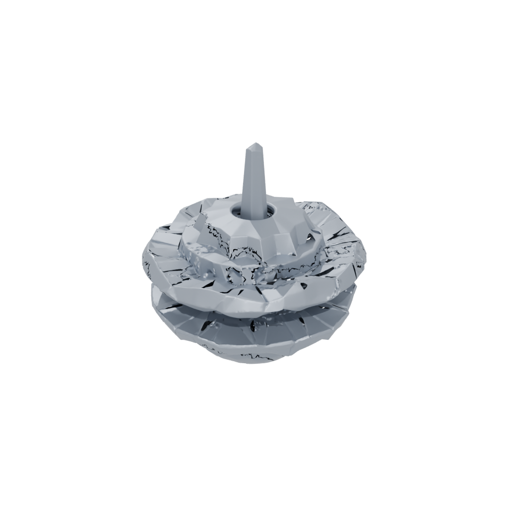Low-Poly Spinning Top Set