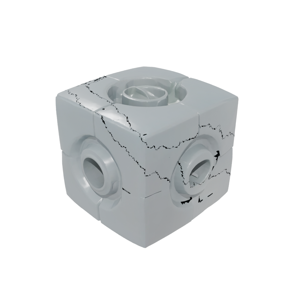 Low-Poly Squeeze Stress Cube