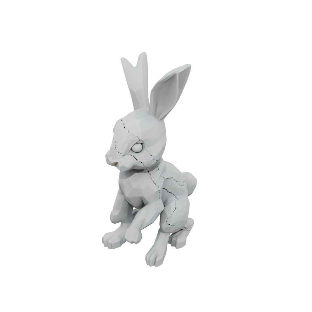 Low-Poly Textured Articulated Bunny