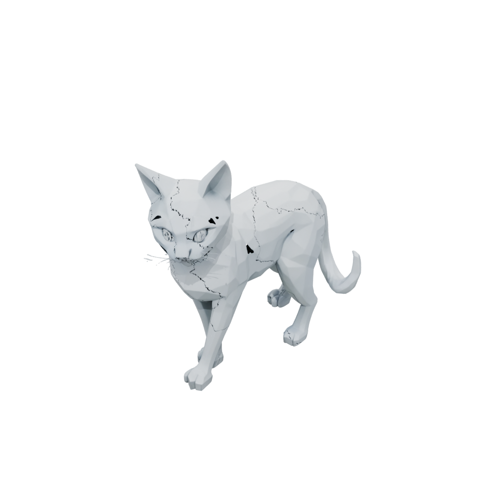 Low-Poly Textured Articulated Cat