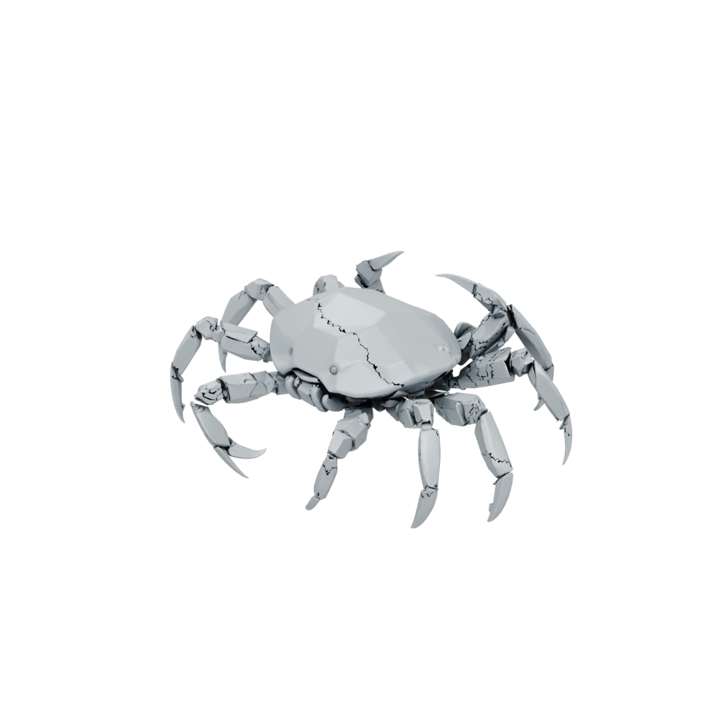 Low-Poly Textured Articulated Crab