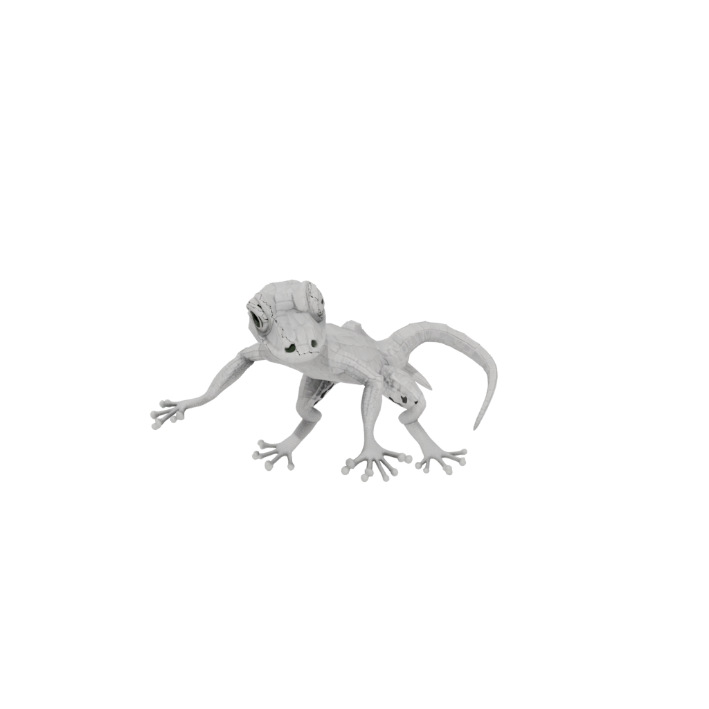 Low-Poly Textured Articulated Gecko