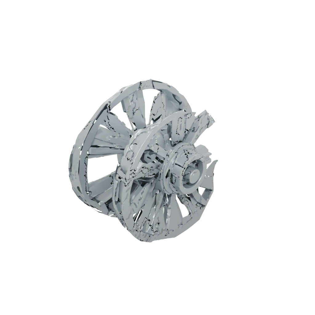Low-Poly Textured Articulated Gyroscope Spinner