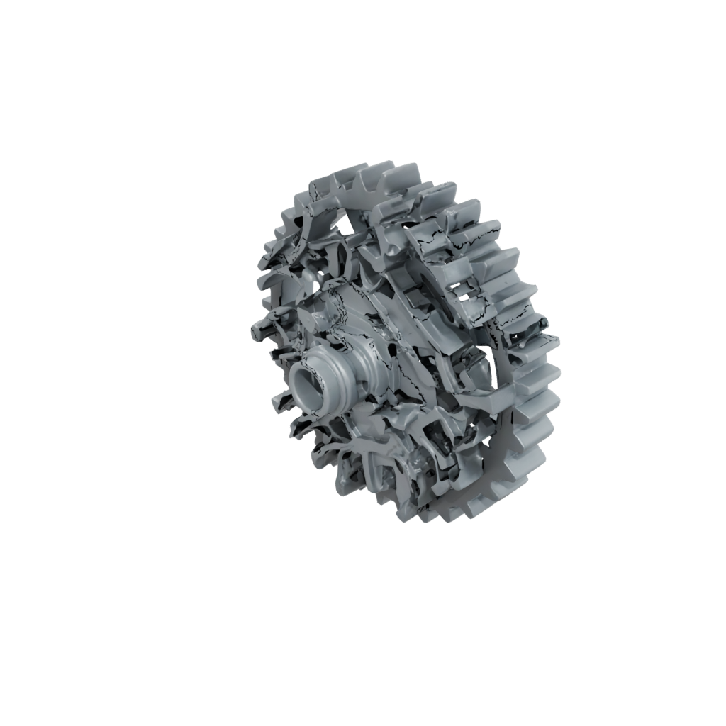 Low-Poly Textured Gear-Train Fidget