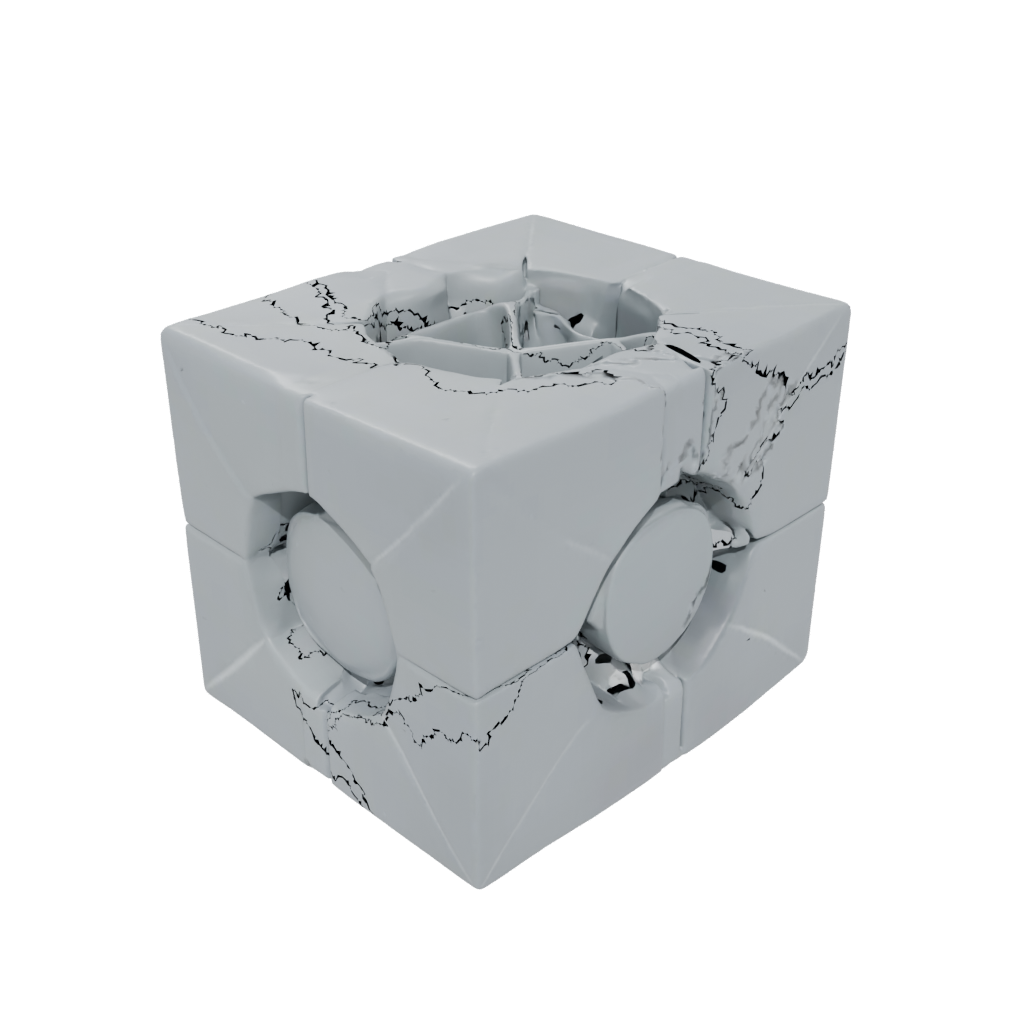 Low-Poly Textured Infinity Flip Cube
