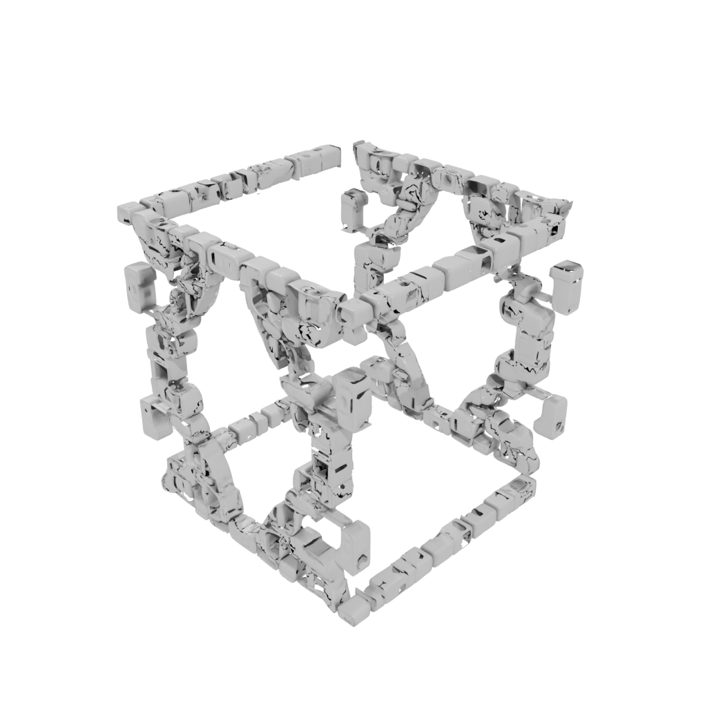 Low-Poly Textured Pivot Domino Chain