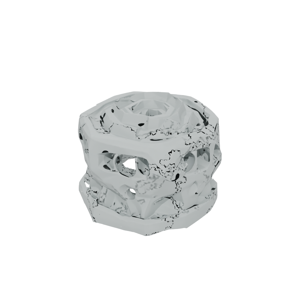 Low-Poly Textured Snap-Pop Hexagon