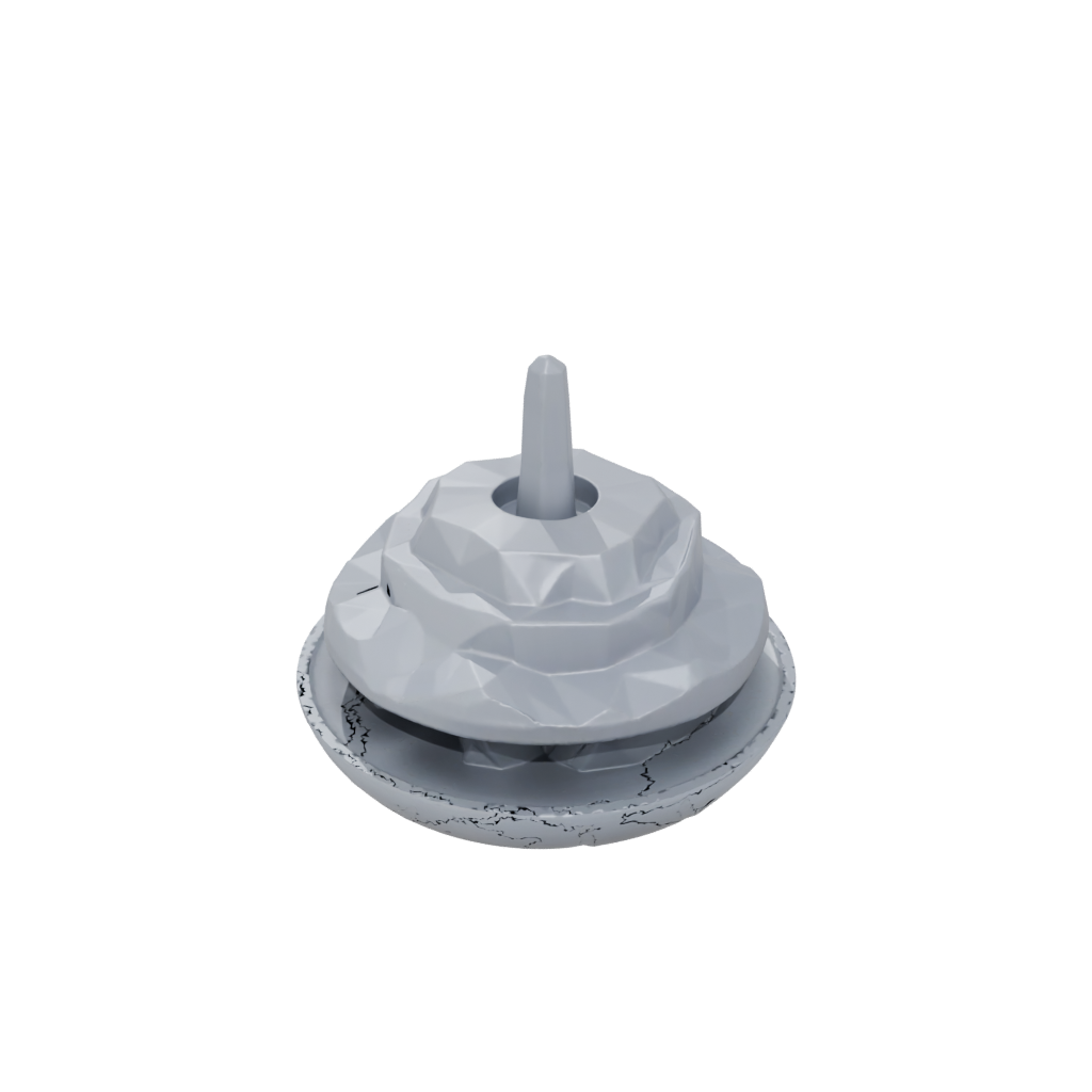 Low-Poly Textured Spinning Top Set