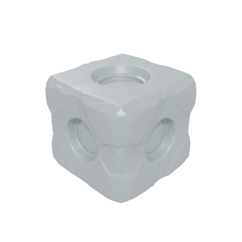 Low-Poly Textured Squeeze Stress Cube