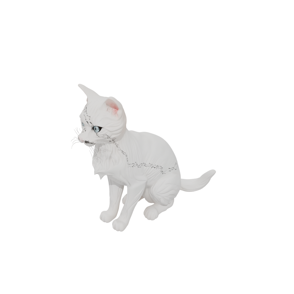 Marble Pocket Articulated Cat