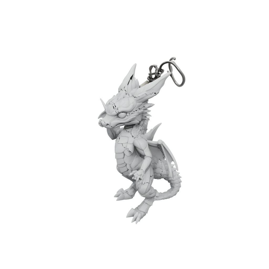 Marble Pocket Articulated Keychain Dragonling