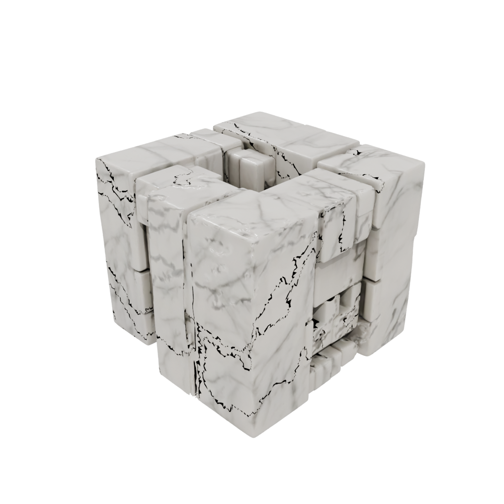 Marble Pocket Folding Hinge Cube