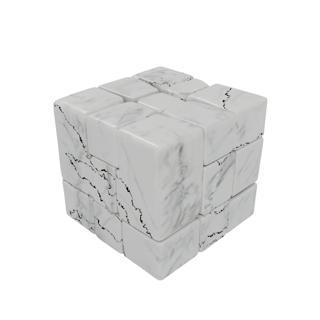 Marble Pocket Slide-Puzzle Cube