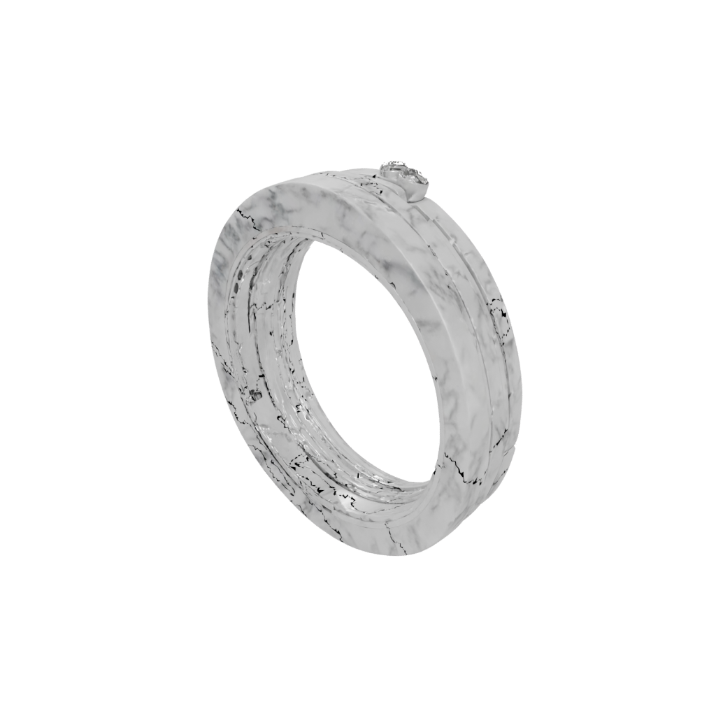 Marble Pocket Spinning Coin Ring