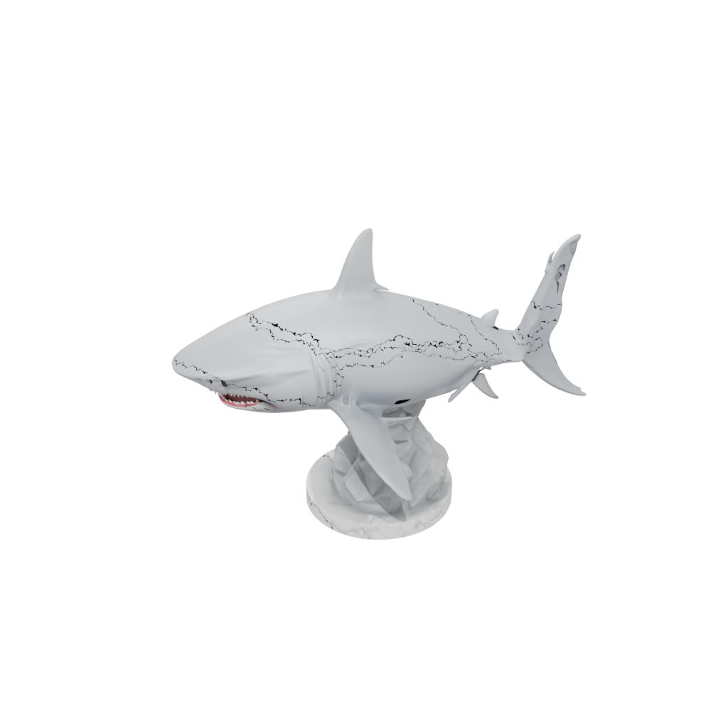 Marble Big Articulated Shark
