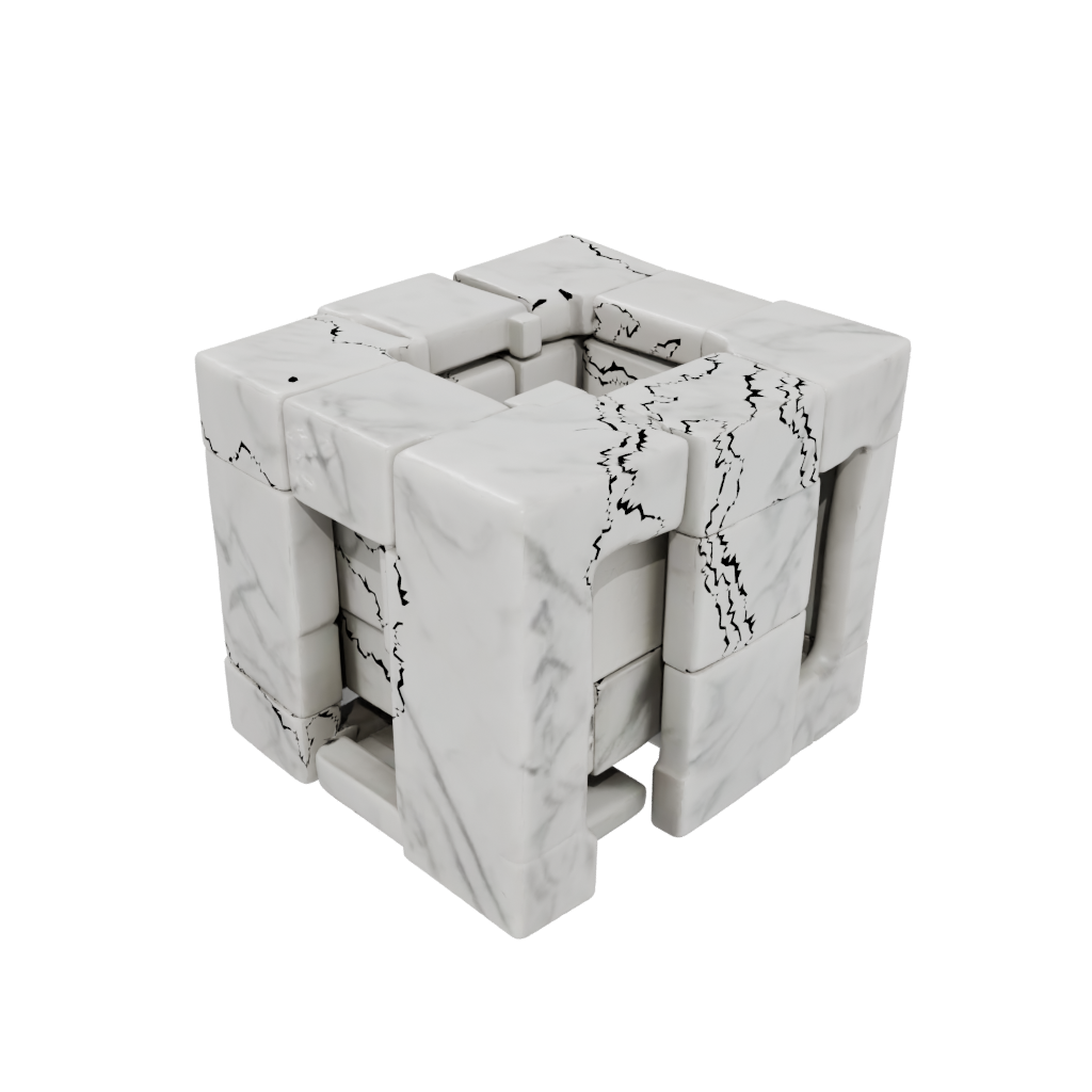 Marble Big Folding Hinge Cube