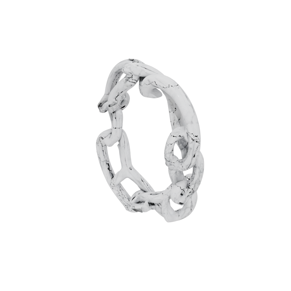 Marble Big Interlocking Ring Chain