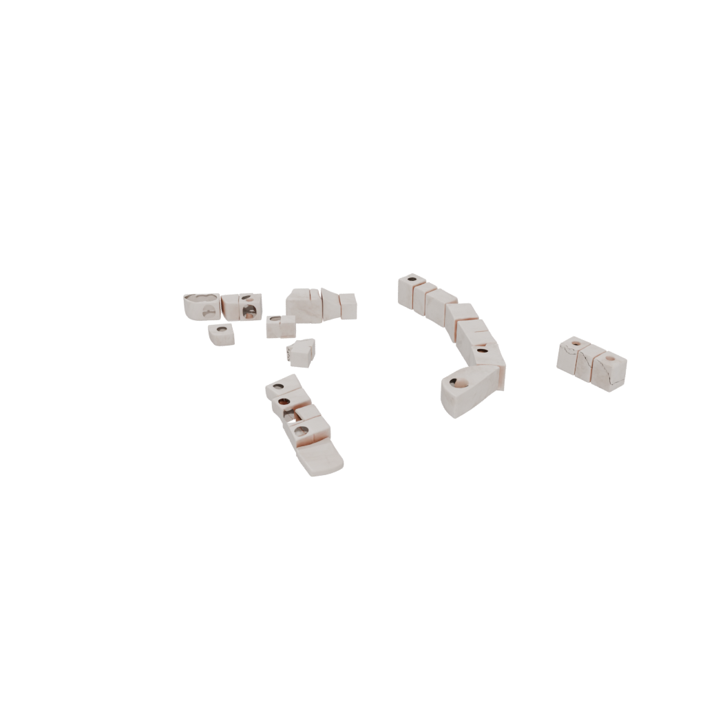 Marble Big Pivot Domino Chain