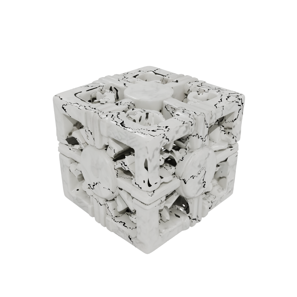 Marble Big Pocket Gear Cube
