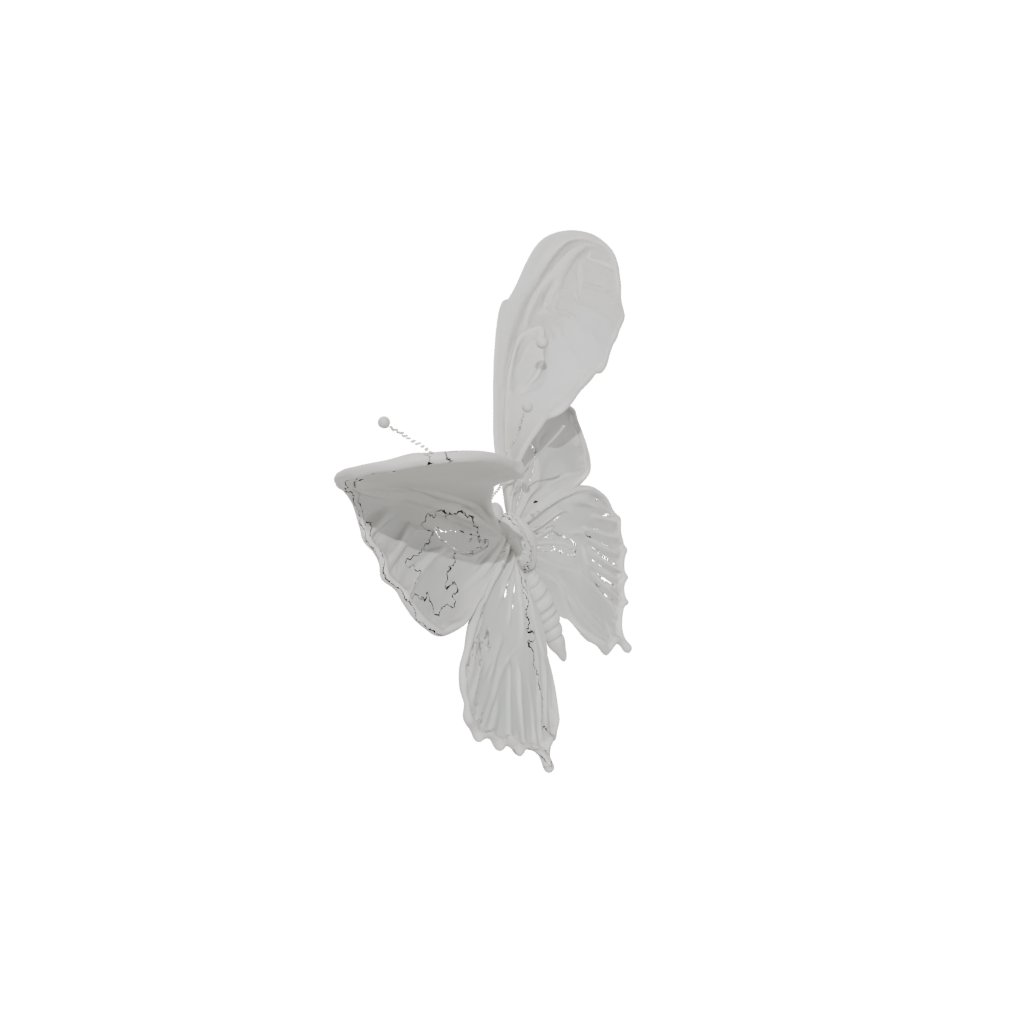 Marble Soft Articulated Butterfly