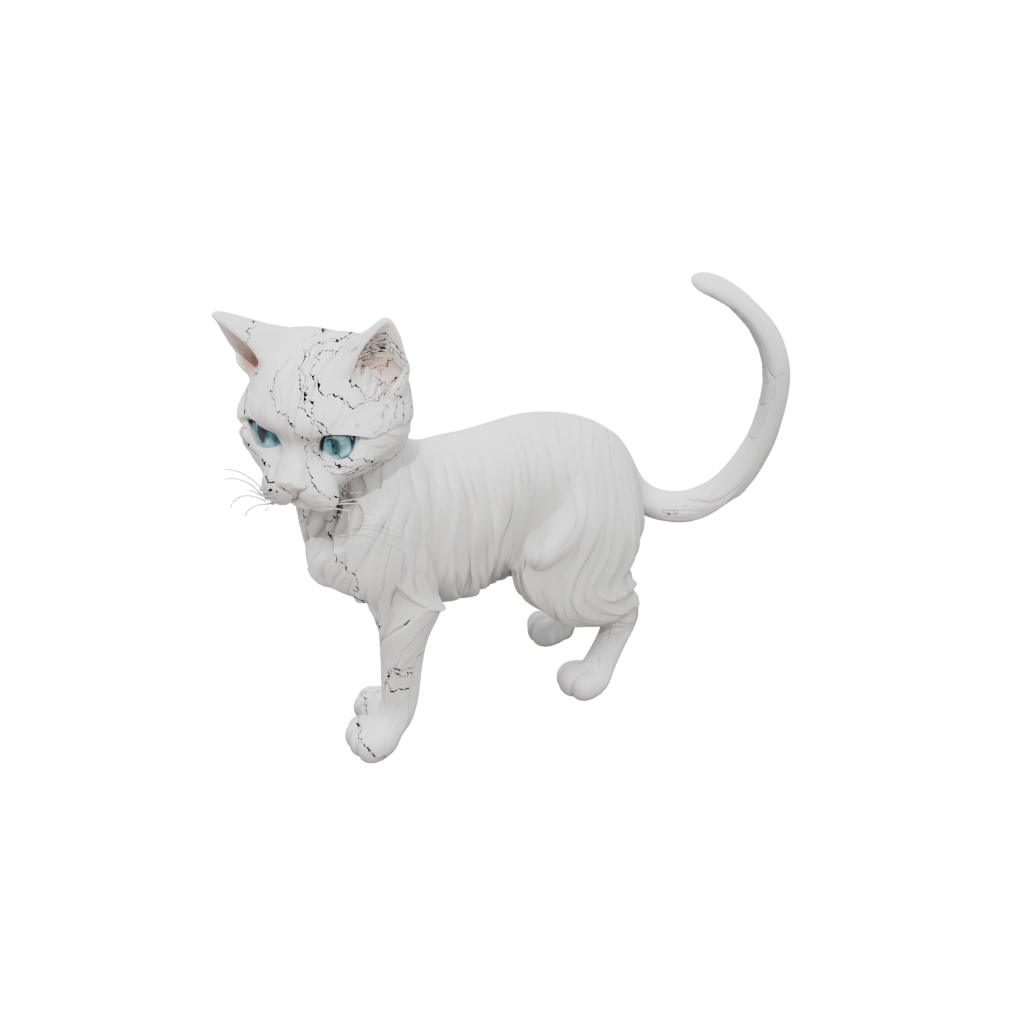 Marble Soft Articulated Cat